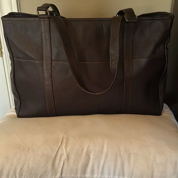 Elegant Brown PieleLeather Men's Bag